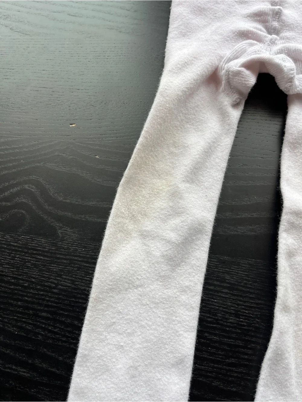 Girls White Knit Tights Size 7-10 Full Length Stretchy Stockings